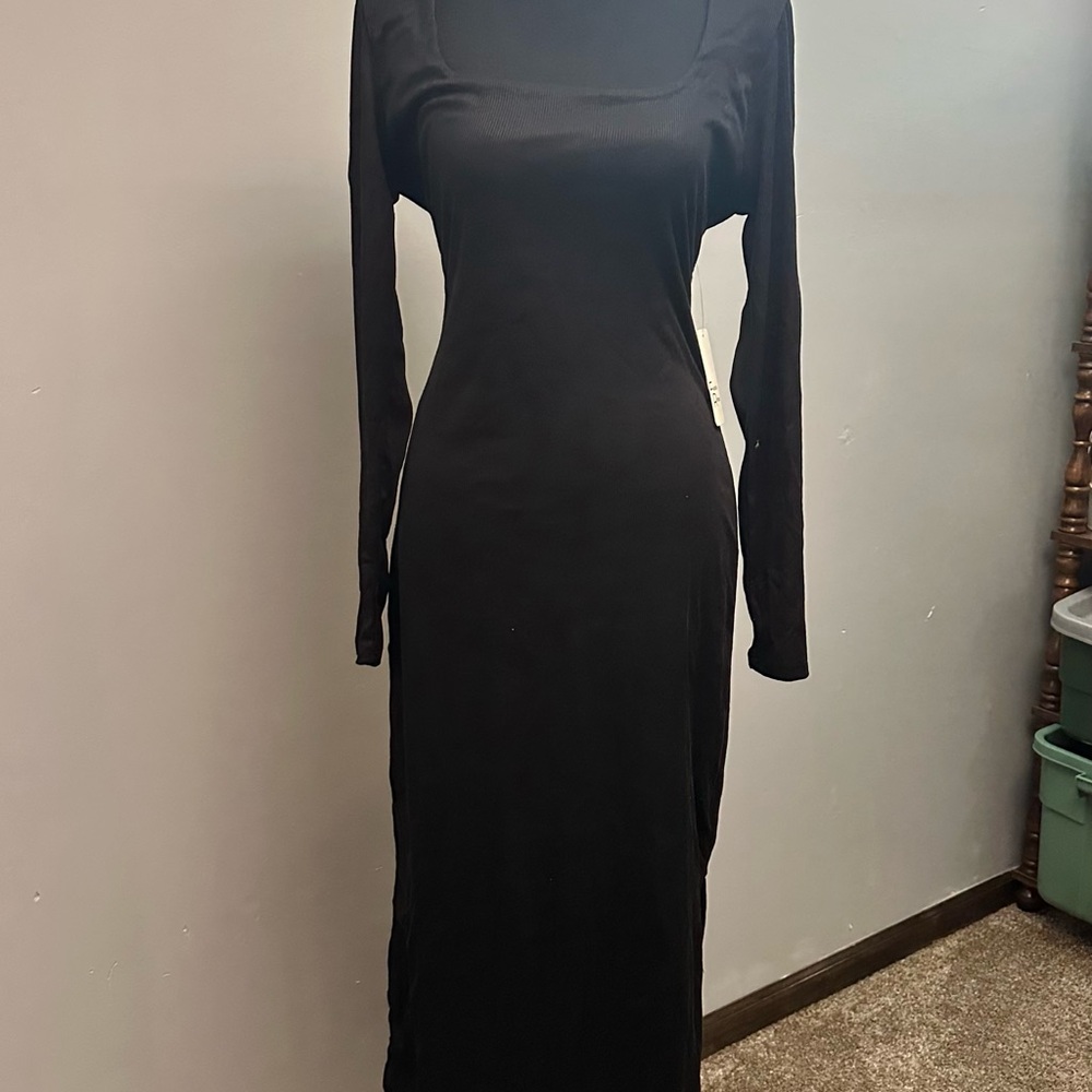 Elegant Black Long Sleeve Dress